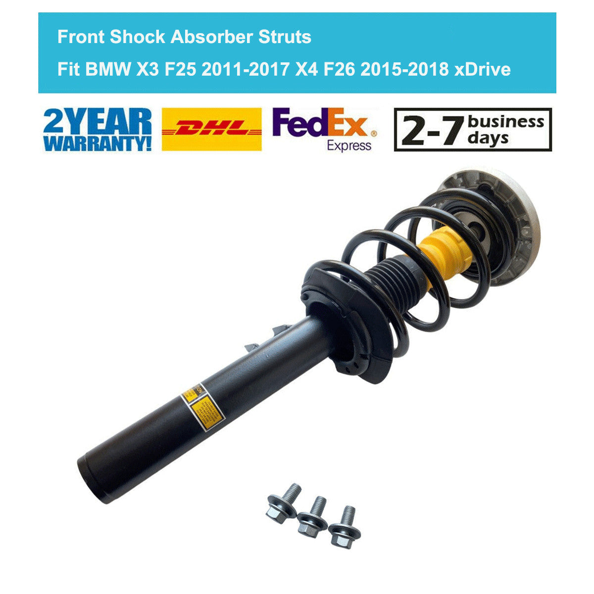 Front Right Shock Spring Strut w/o EDC Fit for BMW X3 F25 2011-2017 X4 F26 2015-2018