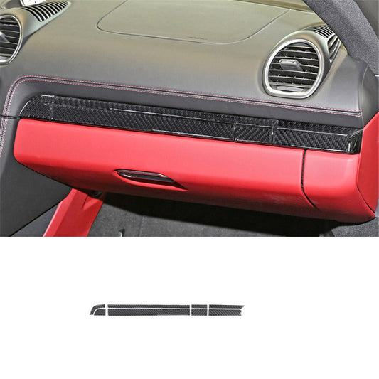 Carbon Fiber Interior Passenger Strip Cover Trim for Porsche 718 2016-2022