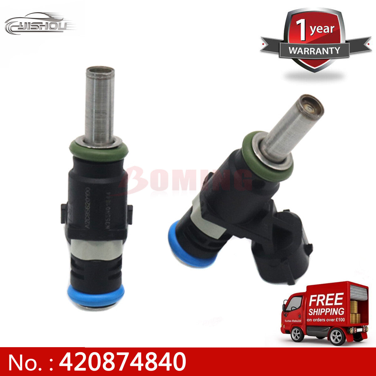2-pack fuel injectors 420874840 for Can-Am ATV 2020 Outlander T Max MAVERICK Trail