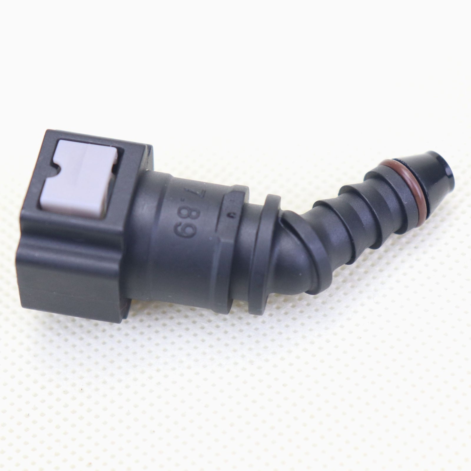 7.89mm SAE 1/4 inch (6mm) 45-degree fuel line quick-connect release disconnect hose