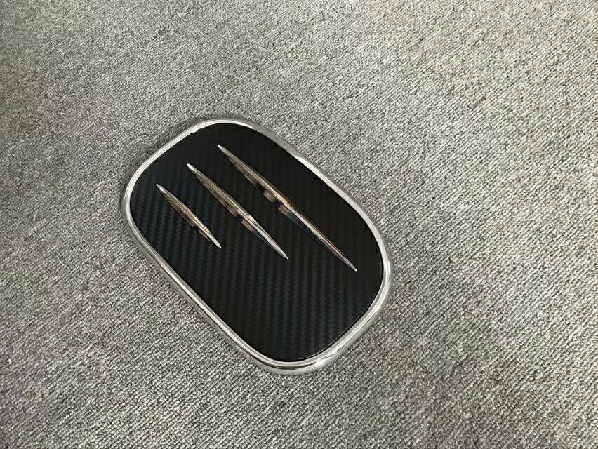 for Mazda CX-5 2017-2021 Carbon Fiber Side Door Fuel Oil Tank Cap Cover Trim 1X