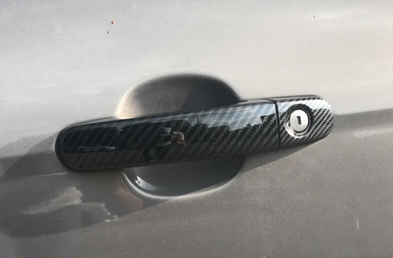 Carbon Fiber Exterior Outside Door Handle Cover Trim for Ford Ranger 2015-2022