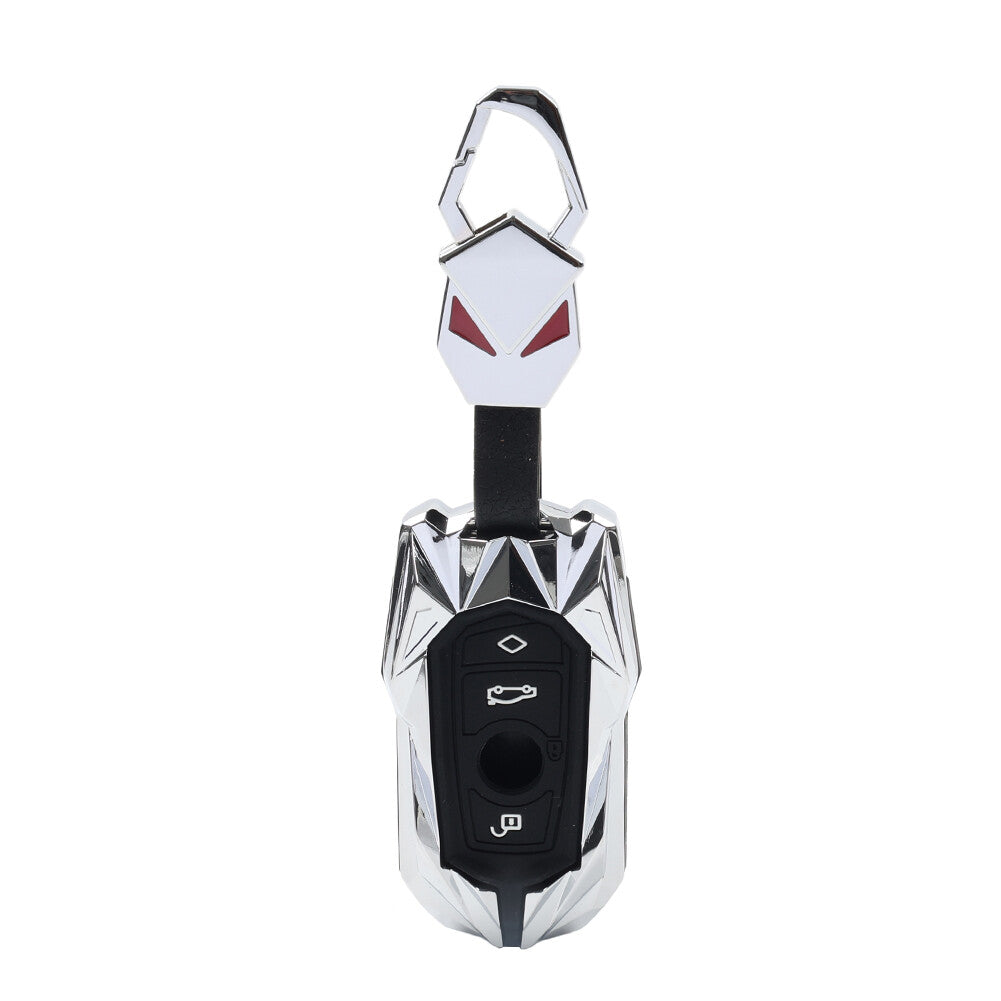 Silver Remote Key Fob Cover for BMW 1 2 3 4 5 6 7 Series X3 X4 M2 M3 M4 M5 M6