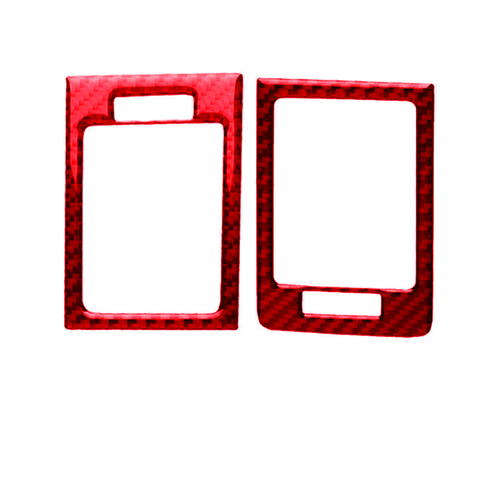 for Mercedes-Benz ACE CLA GLA GLK Red Carbon Fiber Headlight Button Trim