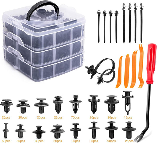 620-piece pack of car body clips, mudguards, and plastic rivets - Car body clips for
