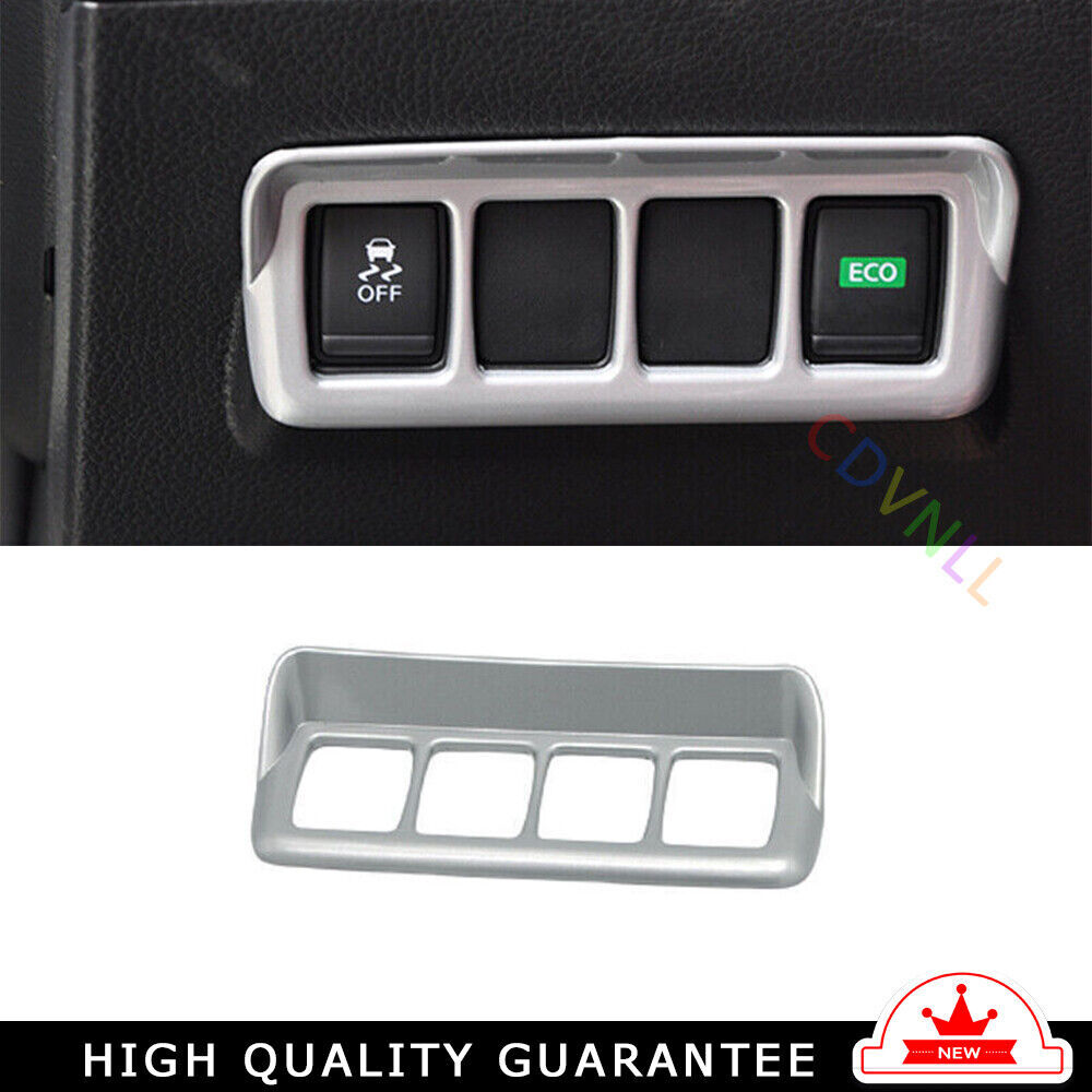 Headlight Button Frame Cover Trim for Nissan Sentra Sylphy 2013-19 Matte Silver