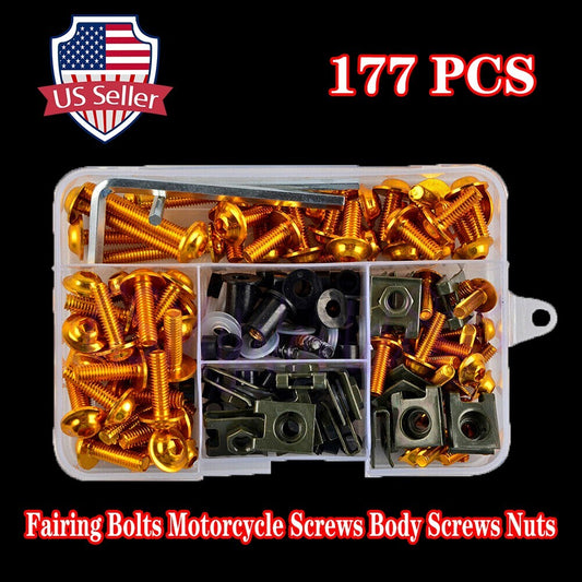 177pcs Body Fairing Bolt Fit For GSXR 600 1000 GSF1200 1250S SV RG GS 750 GSX TL