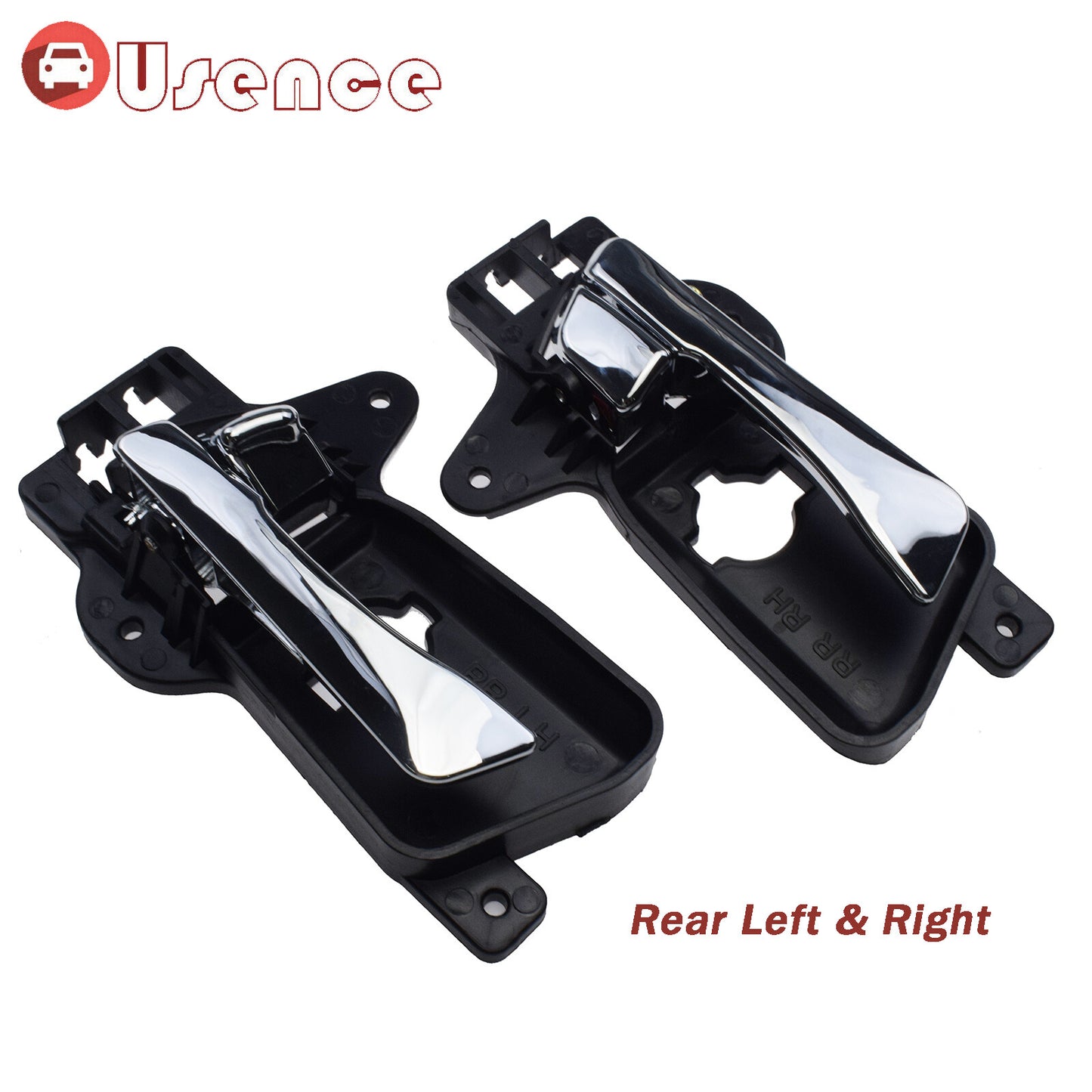 2PCS Interior Rear Left  Right Chrome Door Handle For 2009-2012 for Hyundai for Elantra