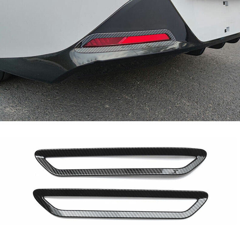 for Hyundai Sonata 2020-2023 Carbon Fiber Rear bumper Fog Light Frame cover Trim