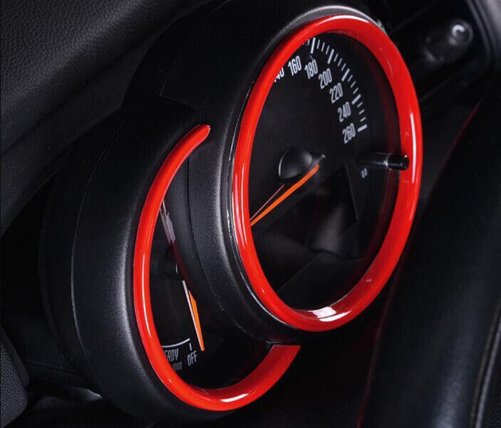 for Mini Cooper Clubman F54 Bright Red Instrument Panel Frame Cover Trim 2PCS