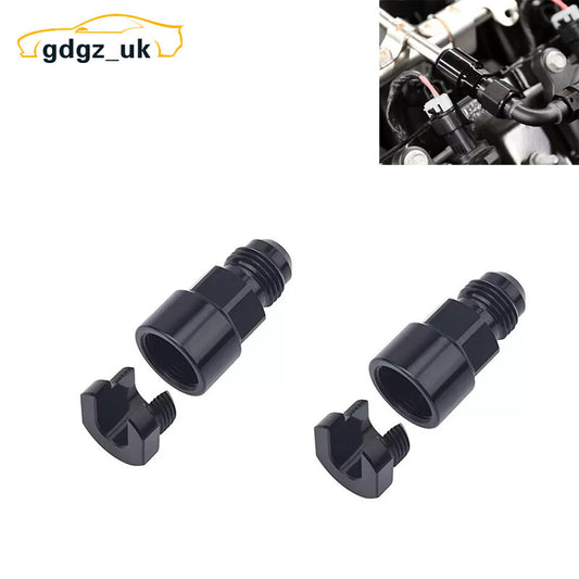 2¡Á6AN Male To 5/16 Quick-Disconnect Female EFI Fuel Rail Fitting Aluminum Black
