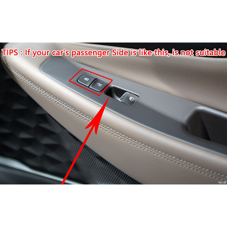 for Hyundai Santa Fe 2019-22 Carbon Fiber Window Lift Panel Switch Cover Trim 4x