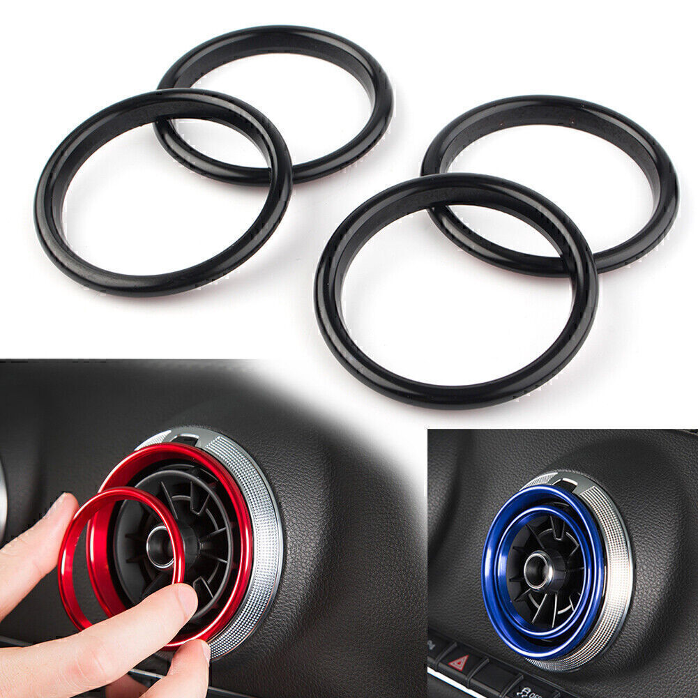 4x L¨¹ftungsgitter Abdeckung Ring Dekoration Ring f¨¹r for Audi A3 S3 2012-2019 Auto