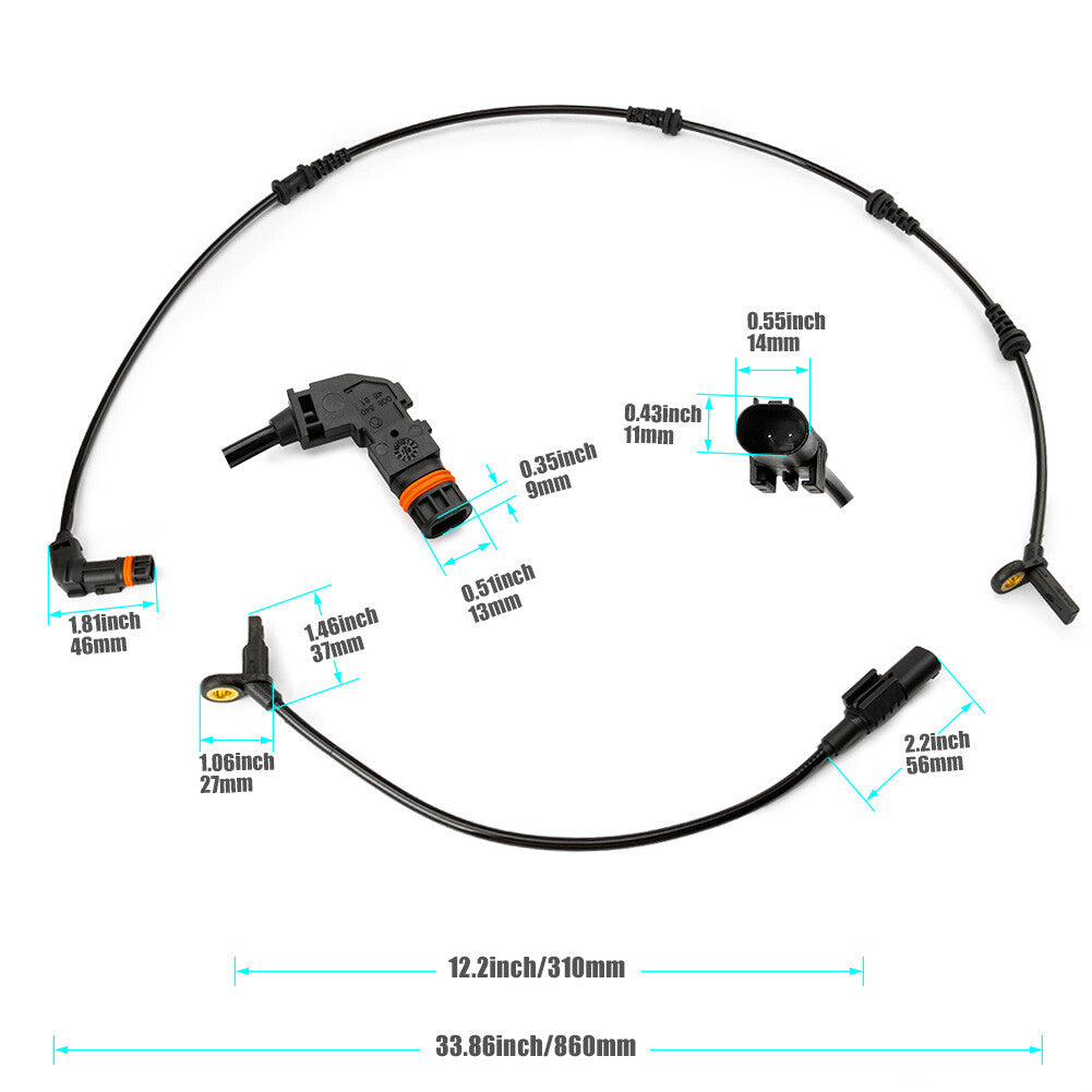 4X GL350 GL550 ML320 ML350 Front Rear ABS Wheel Speed Sensor for Mercedes Benz