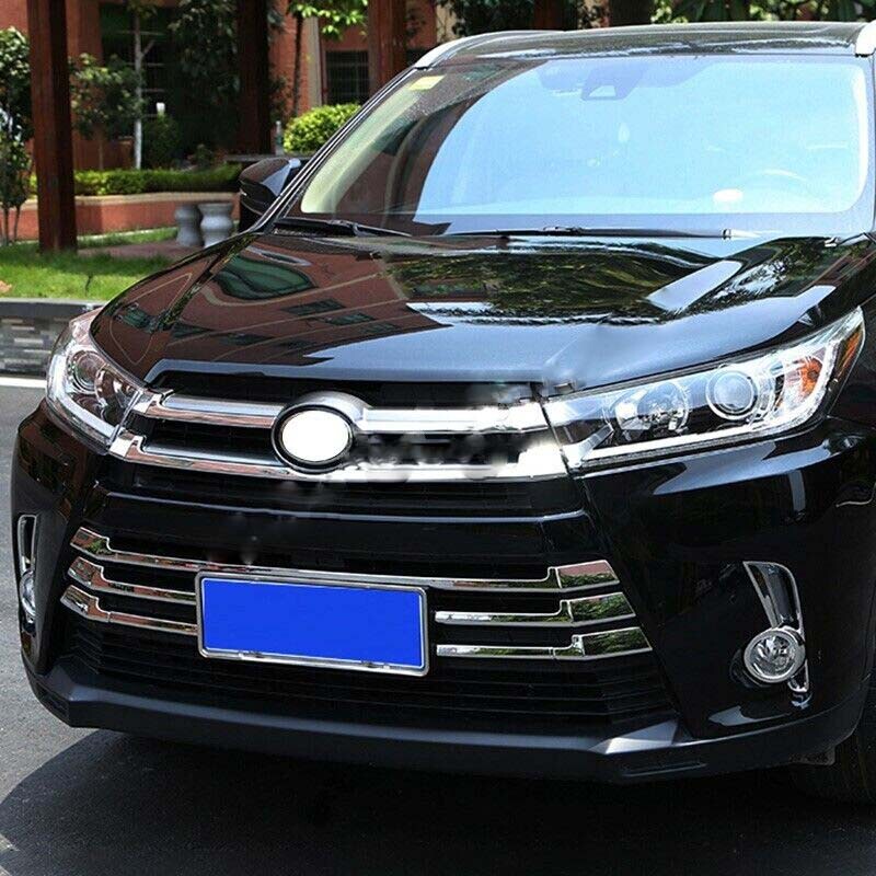 2017-2019 Chrome Front Fog Light Cover Trims for Toyota Highlander Accessories