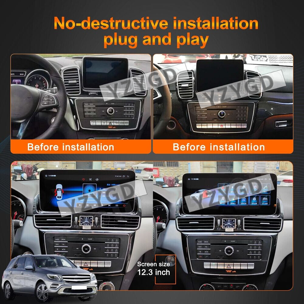for Mercedes for Benz ML GL GLE GLS 2012-2019 Stereo CarPlay 2Din Car Radio Receiver