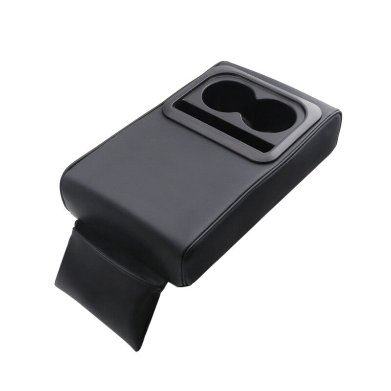 Car armrest console cover lift bracket rear for seat cup holder black