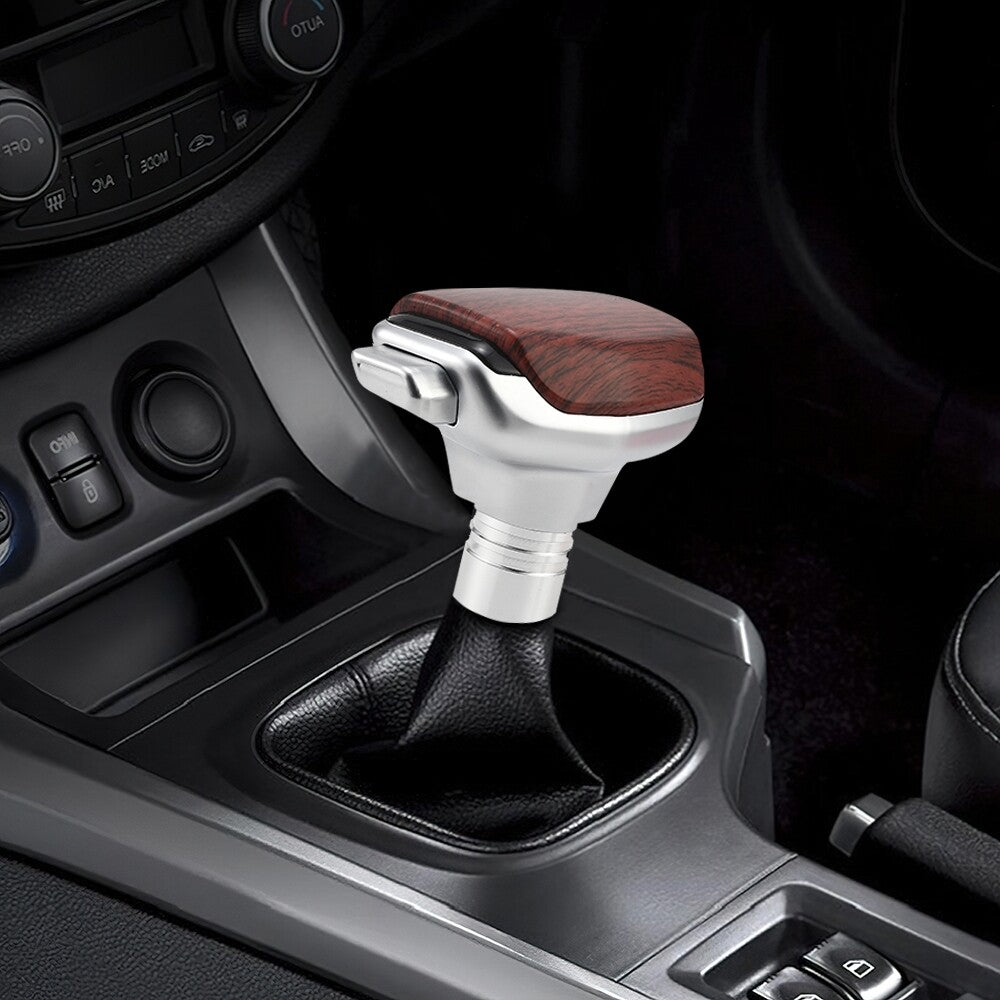 Car Wood Color Shift Knob Automatic Gear Stick Shifter Lever with Button4Adapter