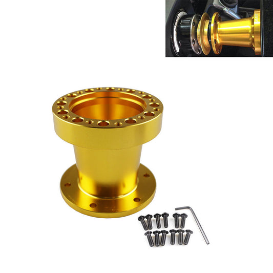 Aluminum Steering Wheel Extender Adjustable Hub Adapter 3/76mm Gold