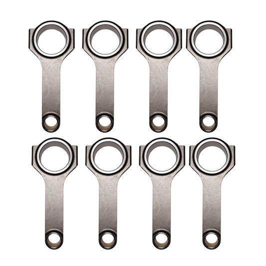 8x Forged 4340 H-Beam 6.125 inch Connecting Rods for Chevrolet /GM SBC 305 350 400 Boltless