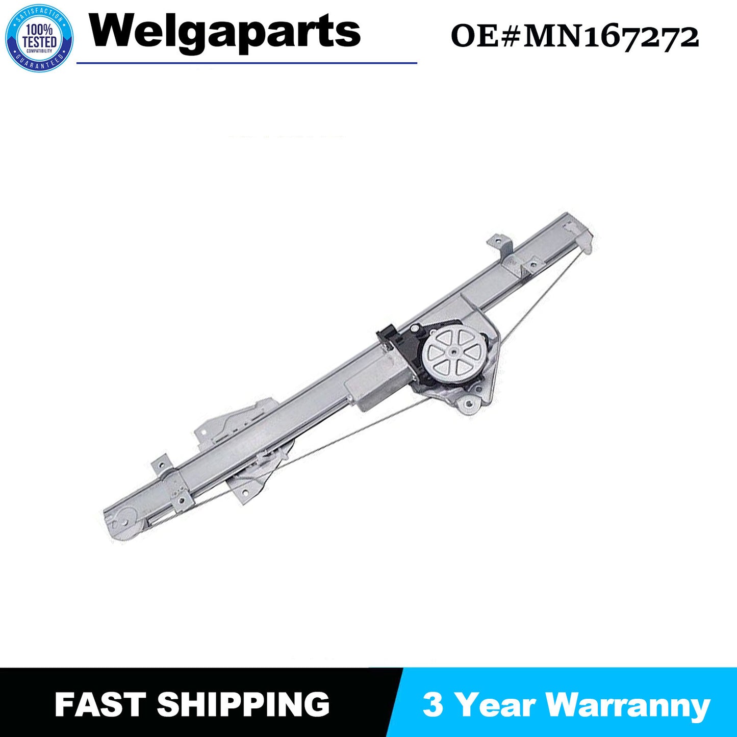 1PC For 2001-2006 Montero Pajero MN167272 Right Door Window Lift Regulator Front