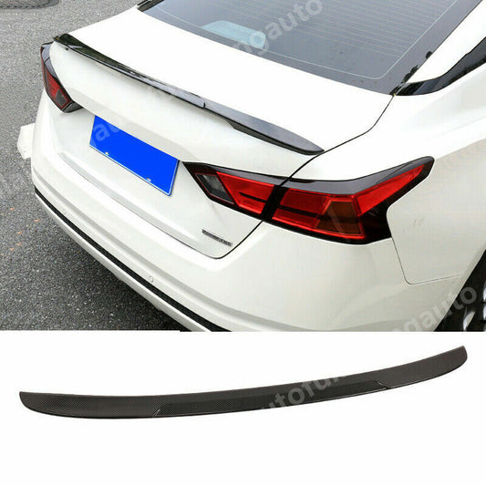 for Nissan Altima 2019-2024 Carbon Fiber ABS Rear Trunk Spoiler Boot Lip Wing 1X