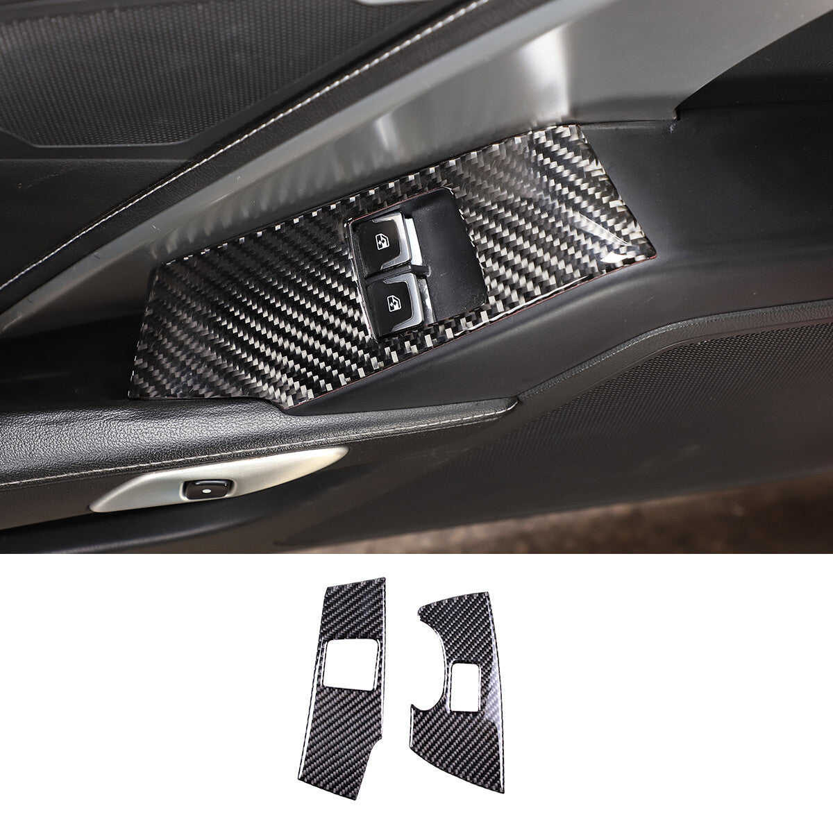 Matte black gear-patterned scratch-resistant panel cover for Sequoia 2022-2023.