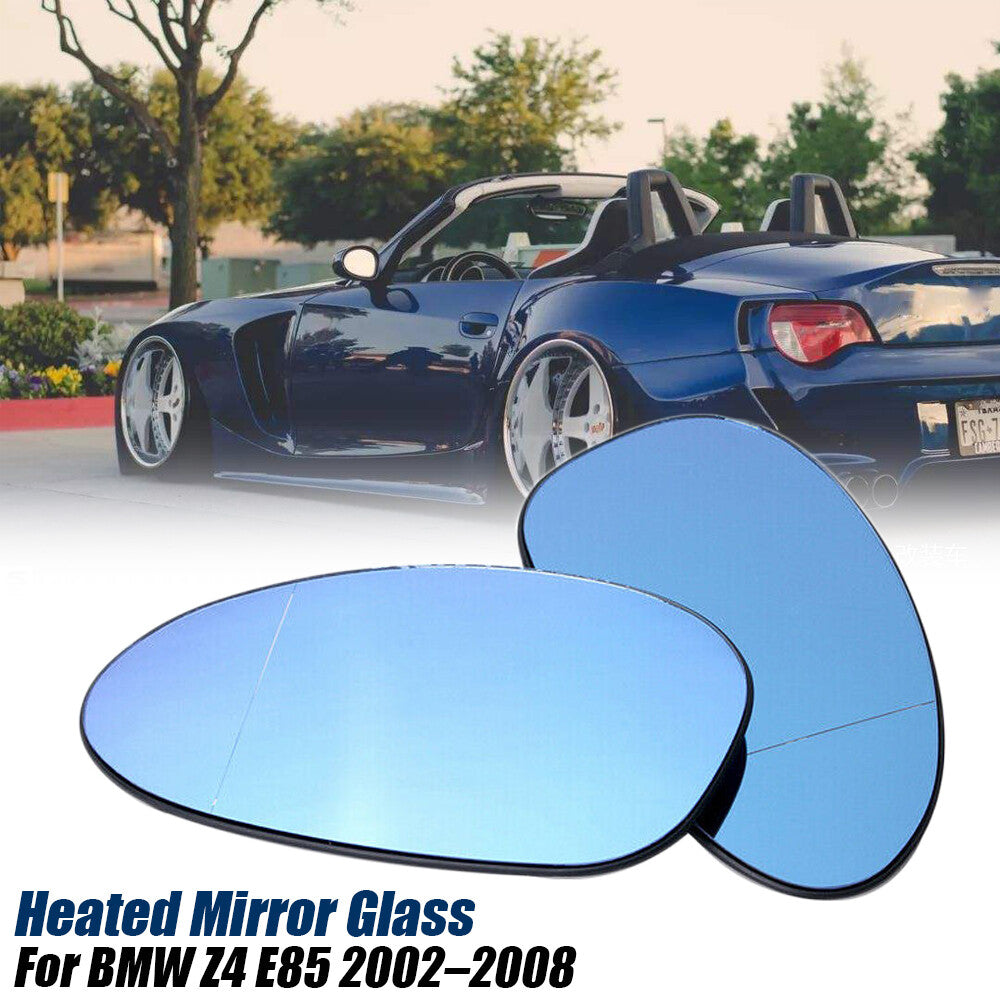 For 2002¨C2008 for BMW E85 Z4 M Coupe Wing Heated Mirror Glass Blue Left+Right Side