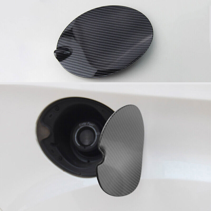 Carbon Fiber Plastic Door Fuel Gas Cap Tank Cover Trim for Ford Escape 2013-19