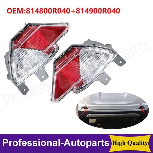 1Pair Rear L+R Bumper Reflector Light Lamps for Toyota RAV4 2016 2017 2018