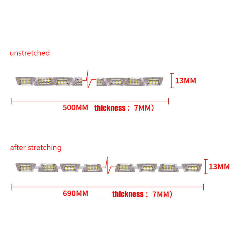 Car DRL Headlight Strips Turn Signal Lamp Waterproof Led Daytime Running Light