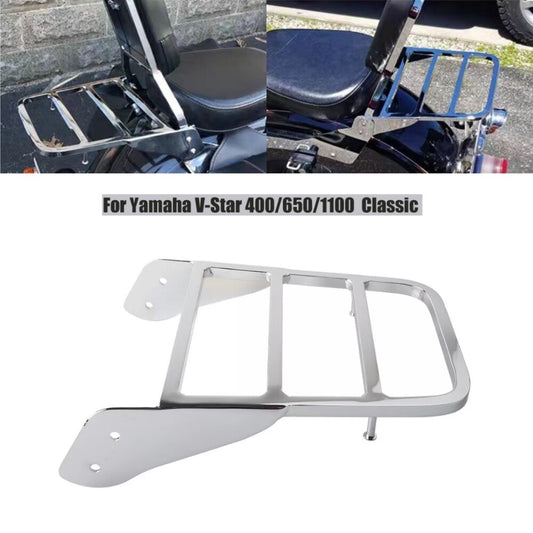 Motorcycle Sissy Bar Rear Luggage Rack Chrome for Yamaha V-Star 1100 2000-2011