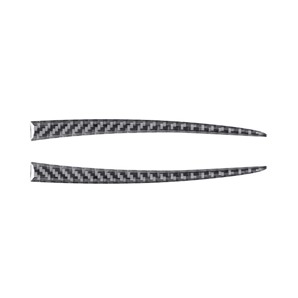 2Pcs Carbon Fiber Interior Rearview Mirror Cover Trim Strip for Porsche Taycan