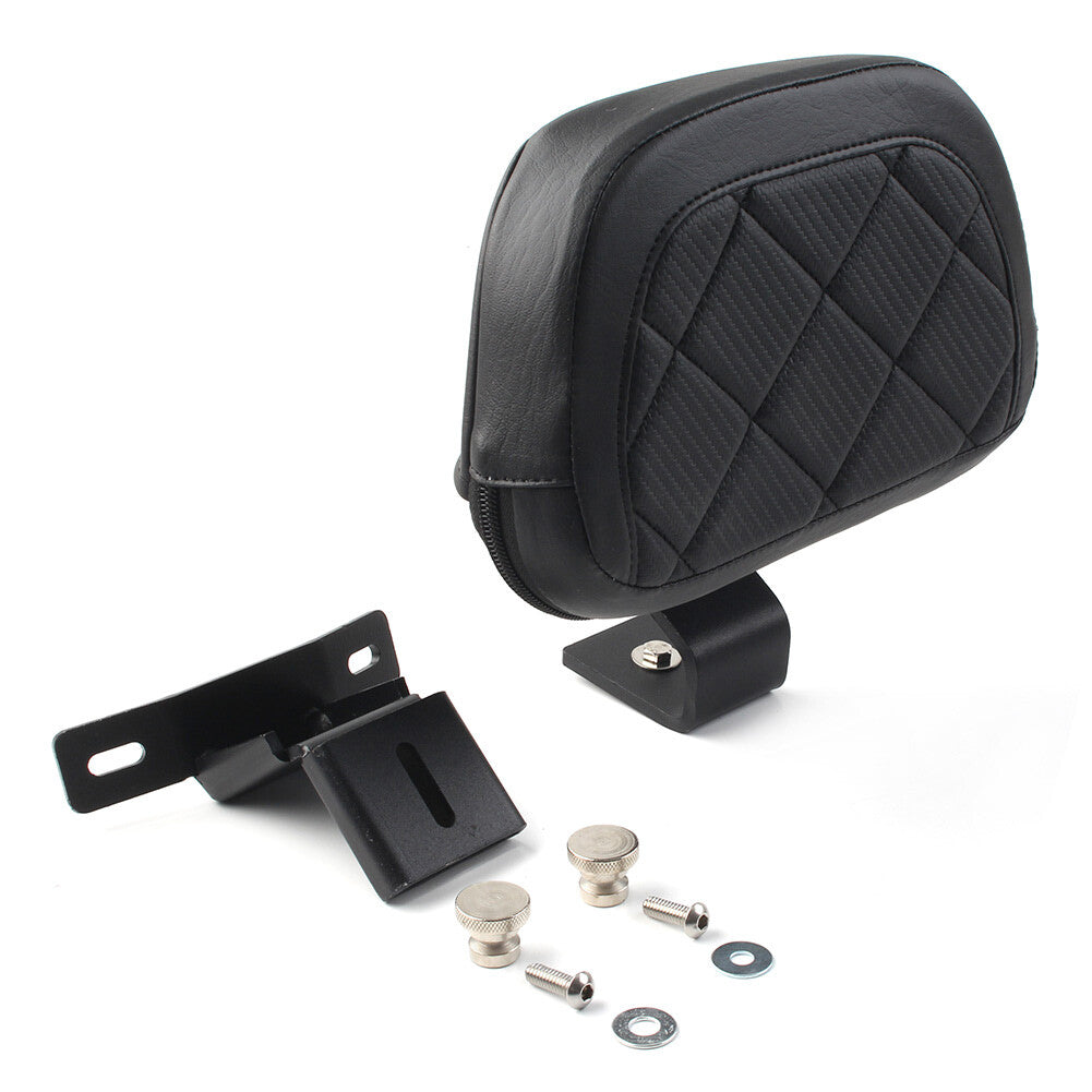 Front Driver Rider Backrest Pad for Harley Touring CVO Road Electra Glide Black