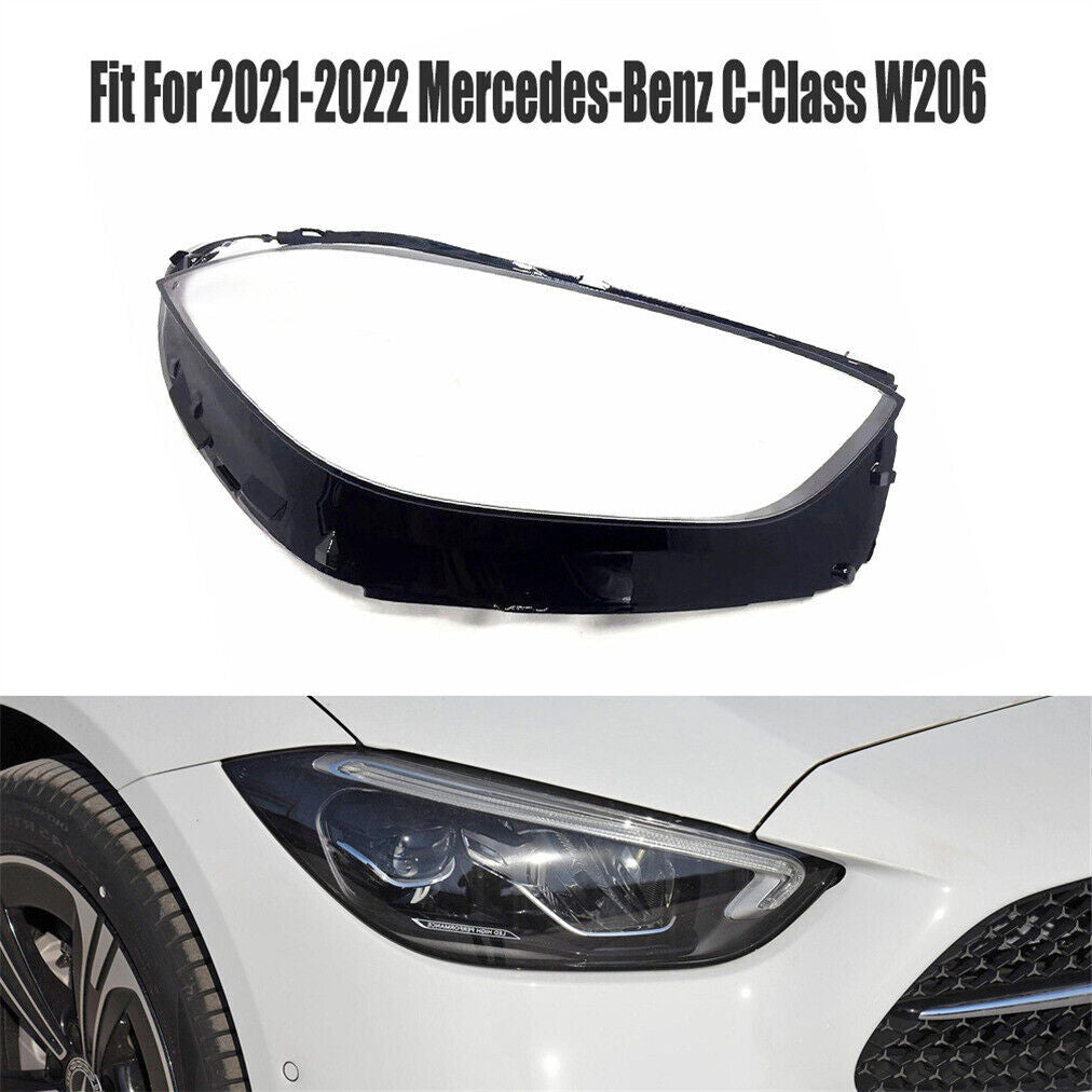 For M- for Benz C-Class W206 2021-2022 Right Side Headlight Headlamp Clear Lens Cover