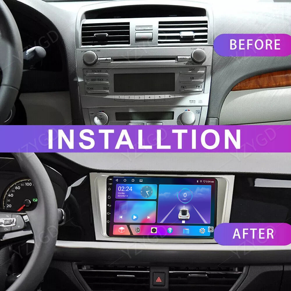 for Toyota for Camry 2007-2011 Car Stereo Radio Android 14 Carplay GPS WIFI Screen
