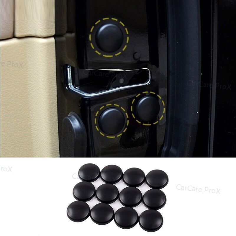 for Toyota for Land Cruiser 2008-2021 Black Car Door Lock Screw Protector Cover Trim