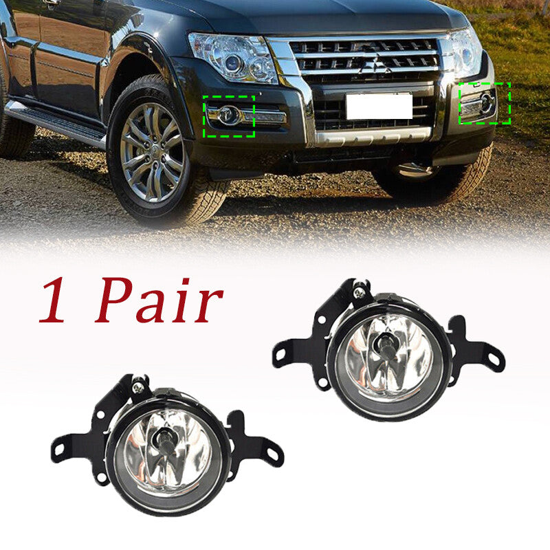 Pair Front Bumper Fog Lights For 2008-2014 for Mitsubishi Pajero V93 V98