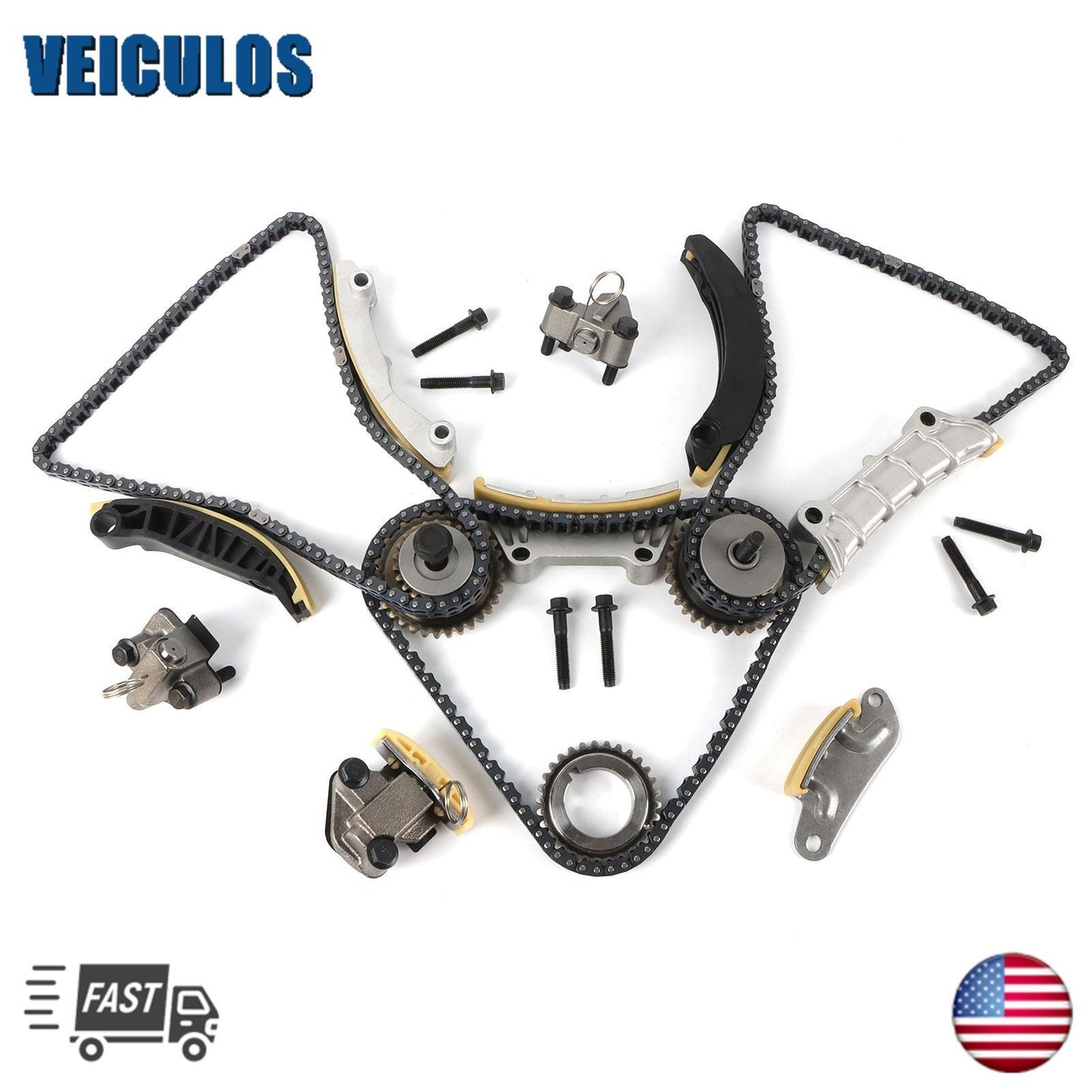 Engine Timing Chain Kit 9-0753S for 2012-2015 for Buick for Cadillac for Chevrolet 3.0L 3.6L