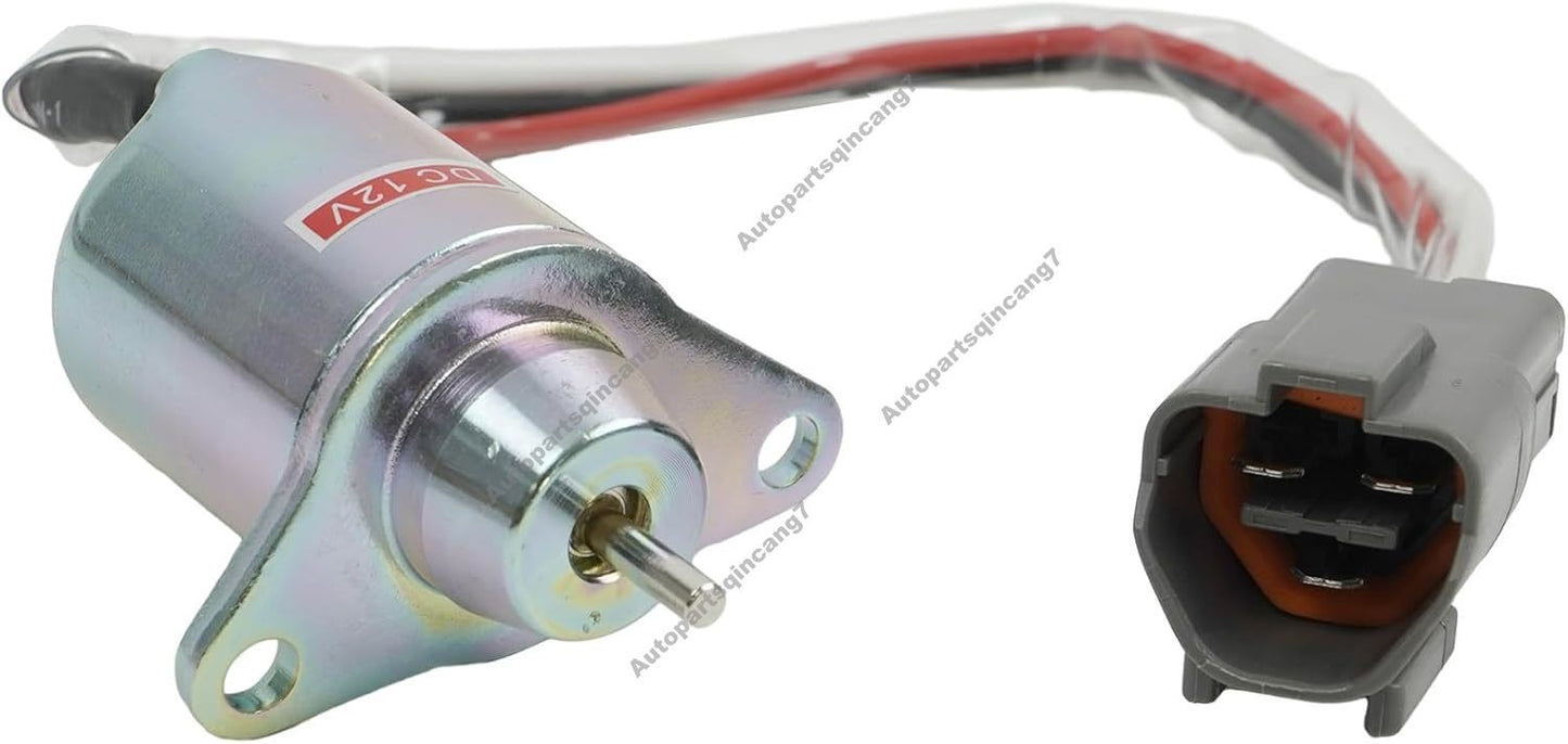 12V Shut Off Stop Solenoid YM119233-77932 for Komatsu Engine 3D76E-6 Excavator