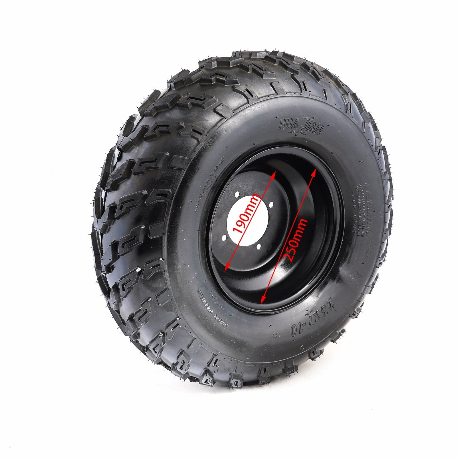23x7-10 All-Terrain Vehicle Tires and Rim; 23x7x10 UTV 4-Wheel Off-Road Vehicle; 200/250/300cc
