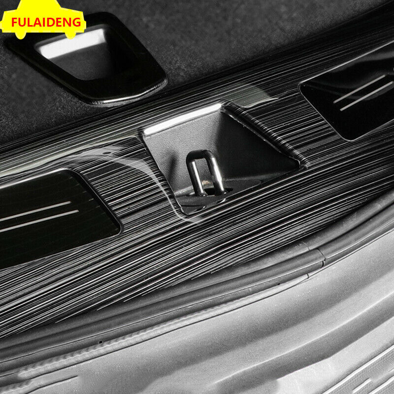 1P for Cadillac XT5 2016-2021 Black Rear Trunk Door Sill Scuff Plate Guard Cover