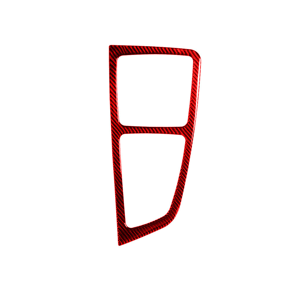 Red Carbon Fiber Interior Gear Shift Panel Trim Cover Sticker for Audi Q7 16-19