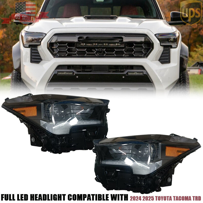 for Toyota Tacoma TRD 2024-2025 FULL LED Headlight Assembly Driver Passenger