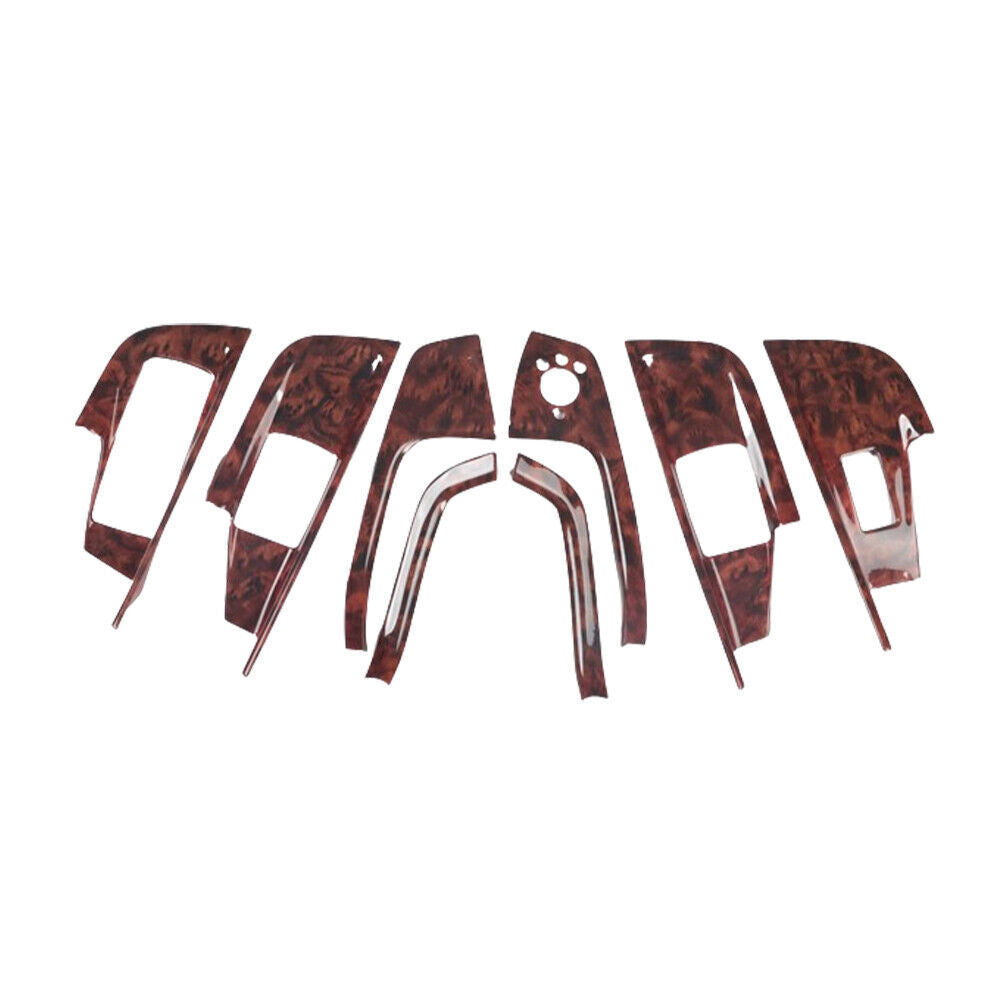 for Audi A6L 2012-18 Agate Wood Grain Door Window Switch Lift Lock Cover Trim 8P