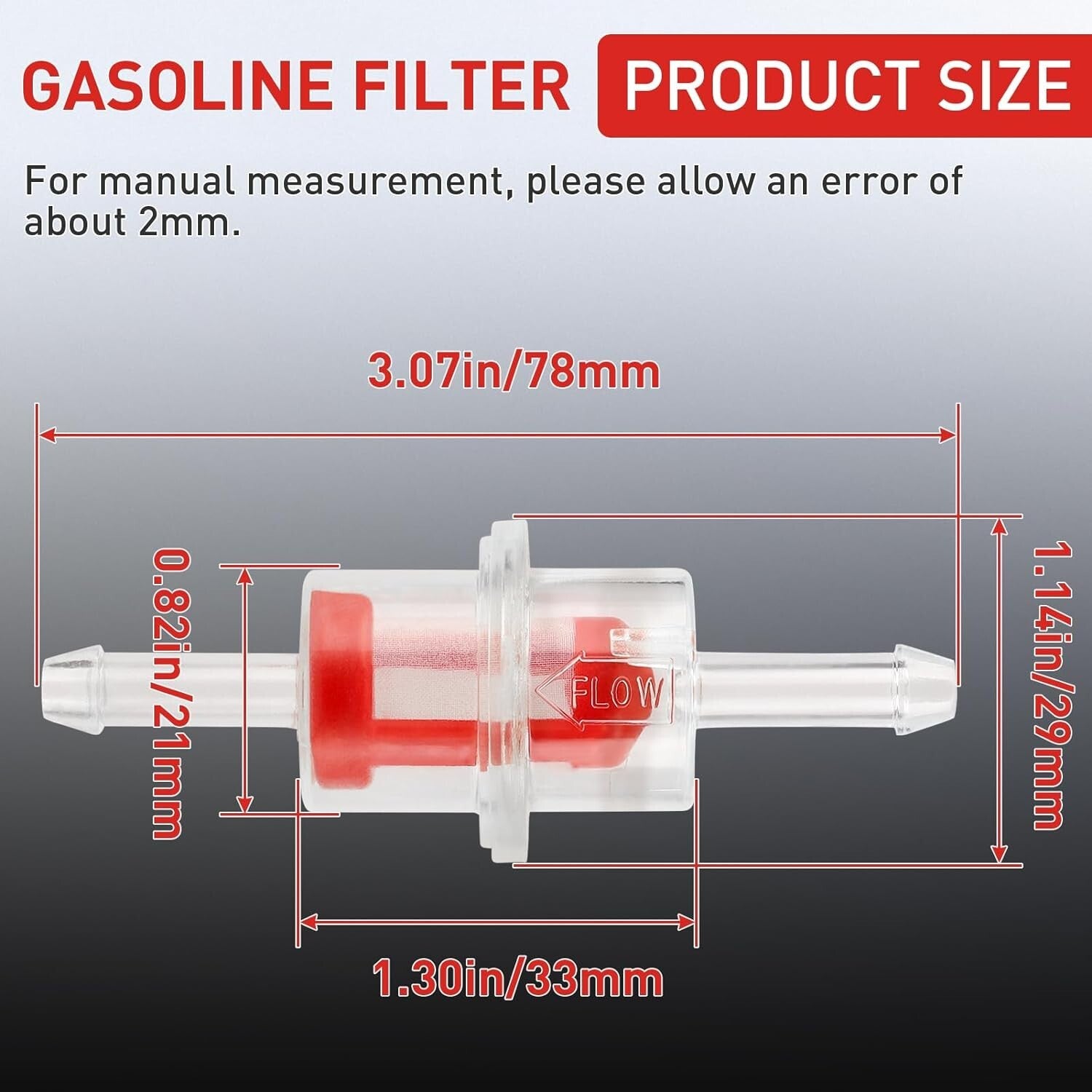 3/16 Inline Gas Fuel Filter for Polaris 440 500 EFI 600 650 for Polaris Classic 700