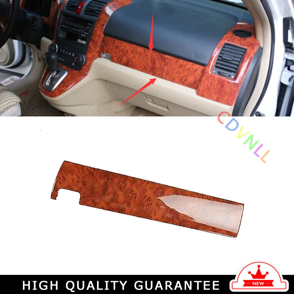 Dashboard for Co -Pilot Strip Cover Trim for Honda CRV CR-V 2007-2011 Red Wood Grain
