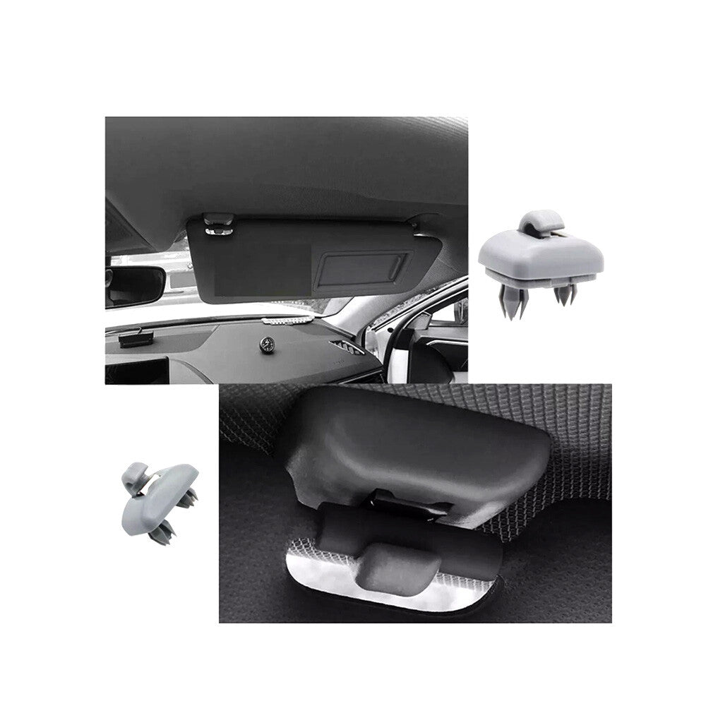 2x Sun Visor Clip Holder Hook Bracket for Audi A1 A3 A4 Q3 Q5 TTGray 8U0857562A