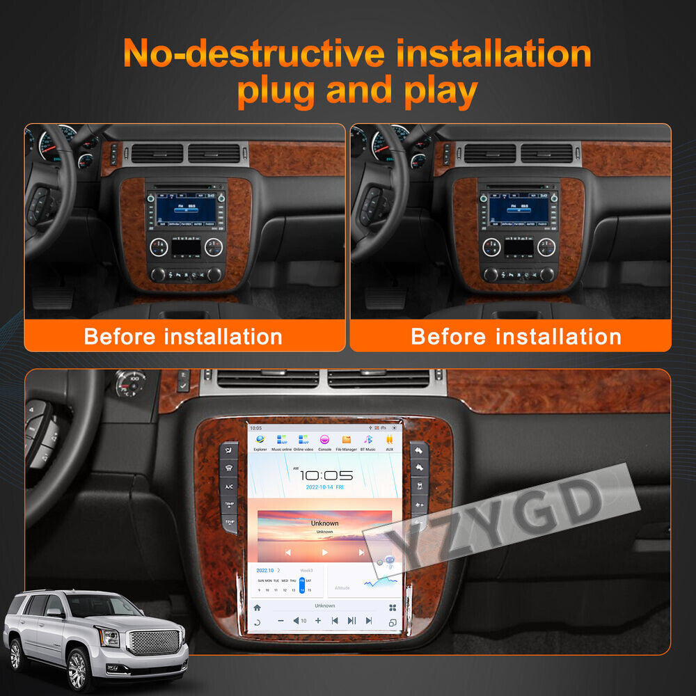 Android for GMC Yukon for Chevrolet Tahoe Silverado 2007-13 Car Radio GPS Screen