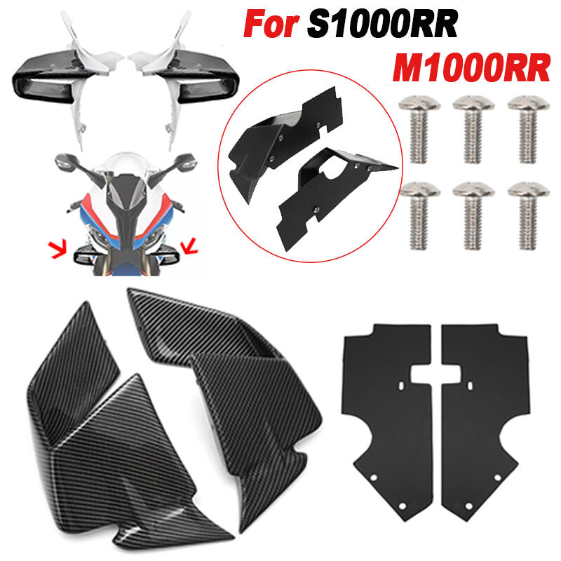 Fixed front boiler wing for BMW S1000R and M1000RR, 2019-2022, carbon fiber.